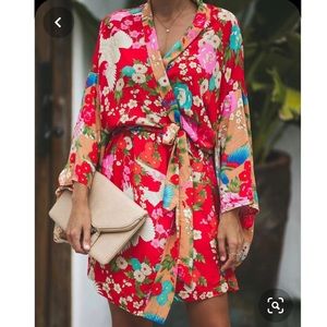 Free As A Bird Tie Kimono - Vici Collection Size M
